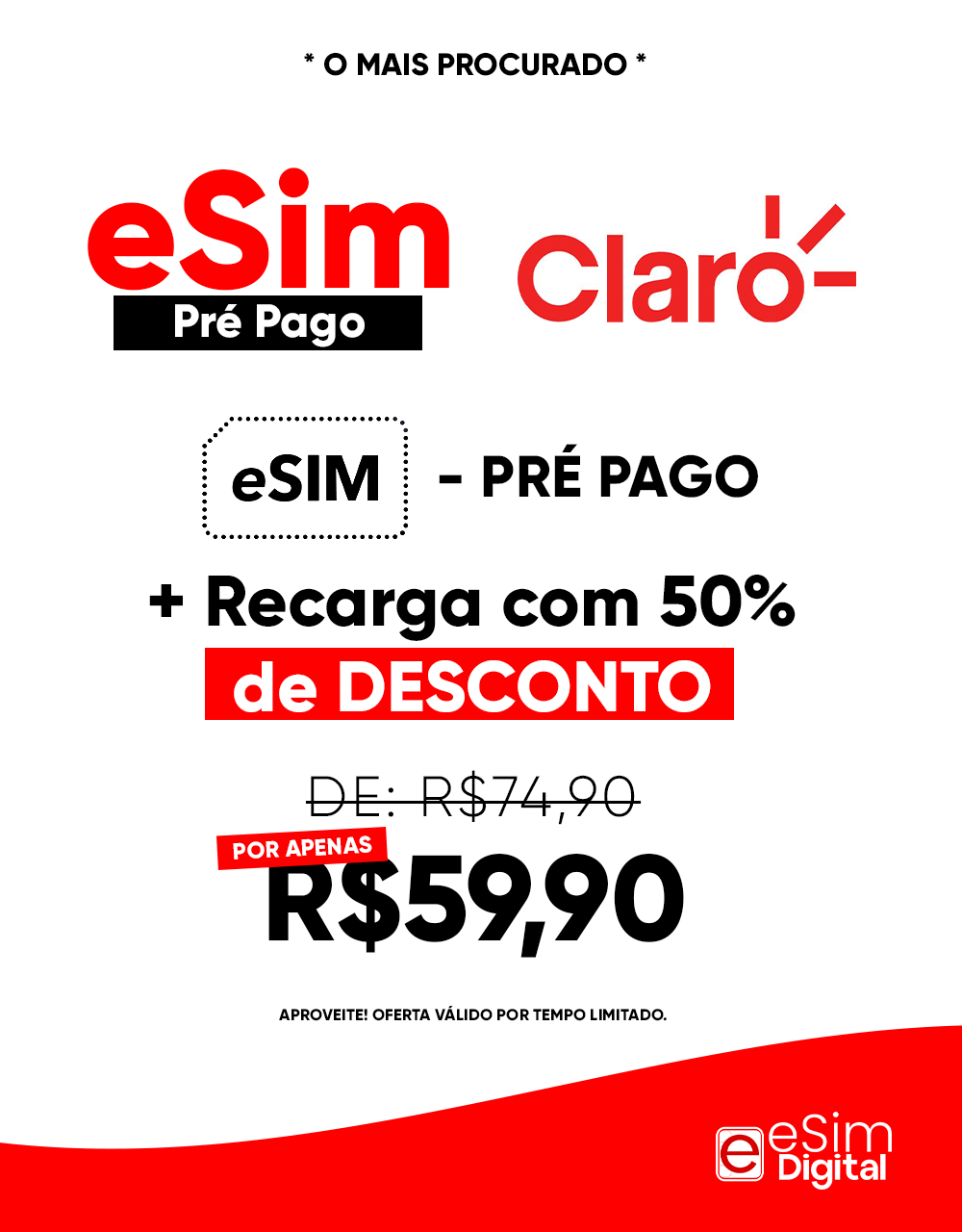 eSIM - Chip Virtual - Claro
